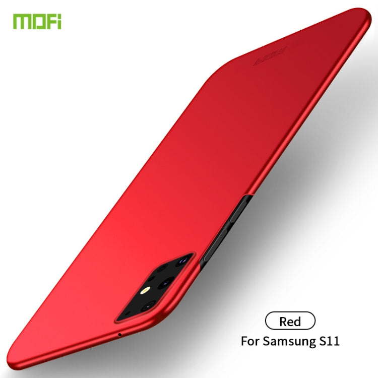 MOFI frosted ultra-thin hard phone case, red, for Samsung S11