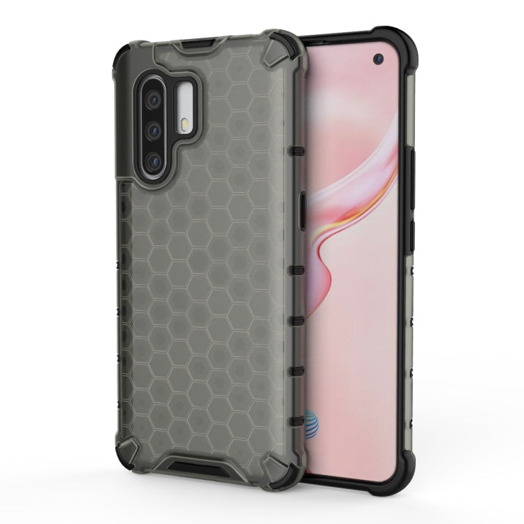 Shockproof honeycomb phone case for VIVO X30 Pro, dark grey with TPU bumper edges