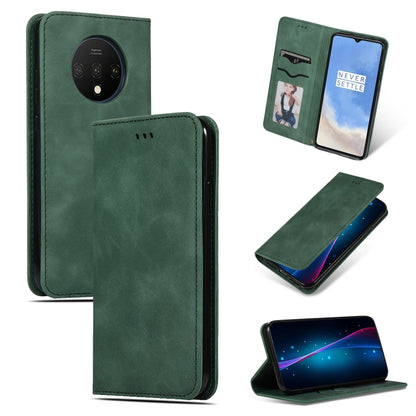 Army green magnetic flip leather wallet case with card window and stand support