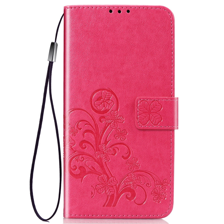 Lucky Clover Pressed Flowers Pattern Leather Case with Holder & Card Slots & Wallet & Hand Strap, For Galaxy A21, For Galaxy A01, For Nokia 2.3