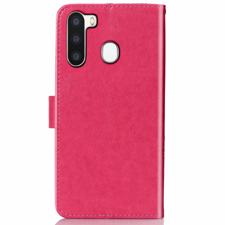 Lucky Clover Pressed Flowers Pattern Leather Case with Holder & Card Slots & Wallet & Hand Strap, For Galaxy A21, For Galaxy A01, For Nokia 2.3