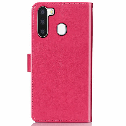 Lucky Clover Pressed Flowers Pattern Leather Case with Holder & Card Slots & Wallet & Hand Strap, For Galaxy A21, For Galaxy A01, For Nokia 2.3