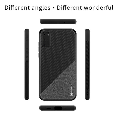 Black textured shockproof phone case shown from multiple angles with diagonal design
