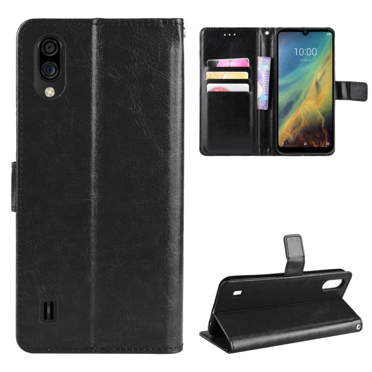 For ZTE Blade A5 2020 Retro Crazy Horse Texture Horizontal Flip Leather Case with Holder & Card Slots & Photo Frame, For ZTE Blade A5 2020