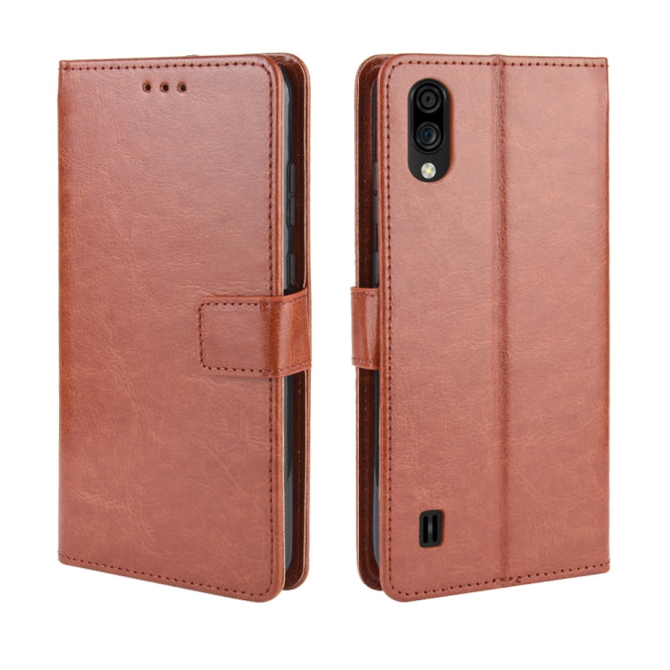 For ZTE Blade A5 2020 Retro Crazy Horse Texture Horizontal Flip Leather Case with Holder & Card Slots & Photo Frame, For ZTE Blade A5 2020