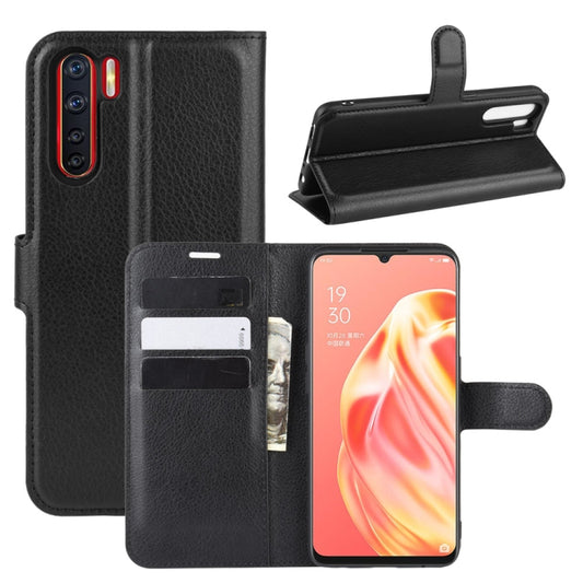 For OPPO A91 Litchi Texture Horizontal Flip PU Leather Case with Holder & Card Slots & Wallet, For OPPO A91