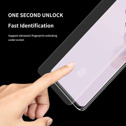 Curved PET screen protector film with cutout area at top edge