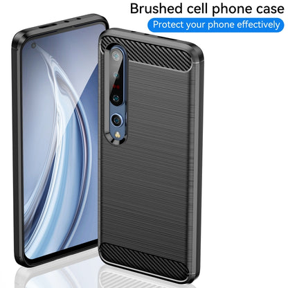 For Xiaomi Mi 10 / 10 Pro Brushed Texture Carbon Fiber TPU Case, For Xiaomi Mi 10 / 10 Pro