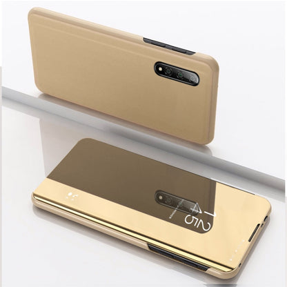 For Xiaomi Mi 10 / 10 Pro Plated Mirror Horizontal Flip Leather Case with Holder, For Xiaomi Mi 10