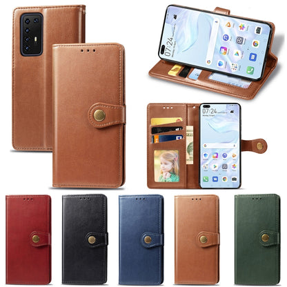 Leather buckle phone case collection in multiple colors for Huawei P40 Pro