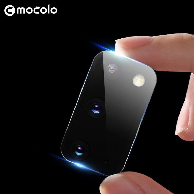 Tempered glass rear camera lens protector film with round-edge design on phone back