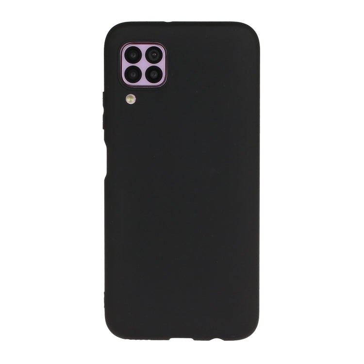 Black slim TPU phone case with raised camera ring cutouts