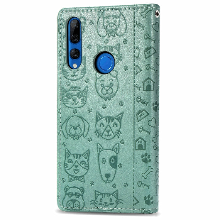 Cute Cat and Dog Embossed Horizontal Flip PU Leather Case with Holder / Card Slot / Wallet / Lanyard, For Huawei P30, For Huawei P30 Lite / Nova 4e, For Huawei Mate 30 Lite/Nova 5i Pro, For Huawei P Smart Z / Y9 Prime2019, For Huawei Honor 20          ...