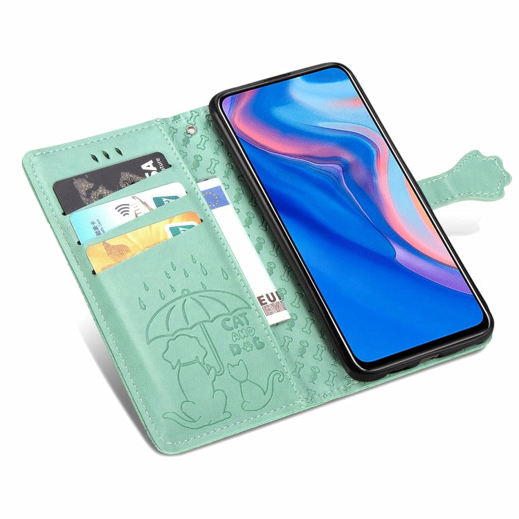 Cute Cat and Dog Embossed Horizontal Flip PU Leather Case with Holder / Card Slot / Wallet / Lanyard, For Huawei P30, For Huawei P30 Lite / Nova 4e, For Huawei Mate 30 Lite/Nova 5i Pro, For Huawei P Smart Z / Y9 Prime2019, For Huawei Honor 20          ...