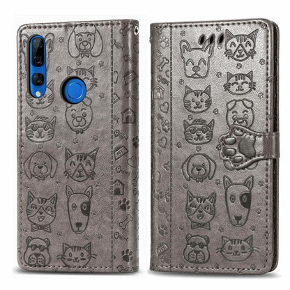 Cute Cat and Dog Embossed Horizontal Flip PU Leather Case with Holder / Card Slot / Wallet / Lanyard, For Huawei P30, For Huawei P30 Lite / Nova 4e, For Huawei Mate 30 Lite/Nova 5i Pro, For Huawei P Smart Z / Y9 Prime2019, For Huawei Honor 20          ...