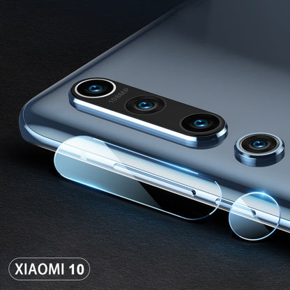 Tempered glass film for rear camera lenses on a blue smartphone, shown on multiple lenses