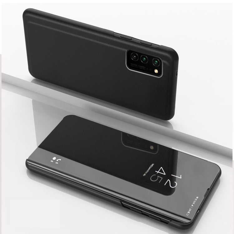 Huawei P40 flip leather case with mirror front and card holder, black