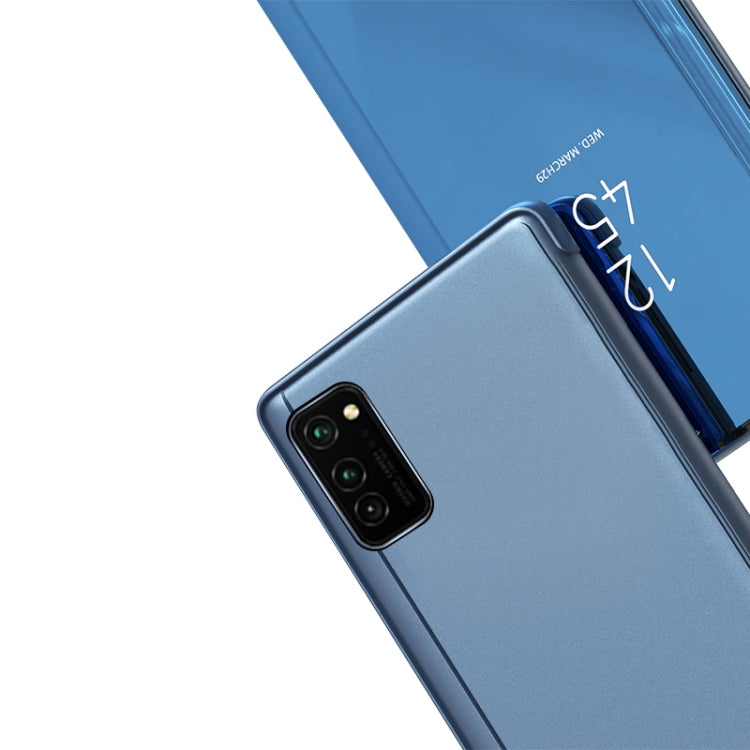 Huawei P40 flip leather case with mirror front and card holder, phone back corner