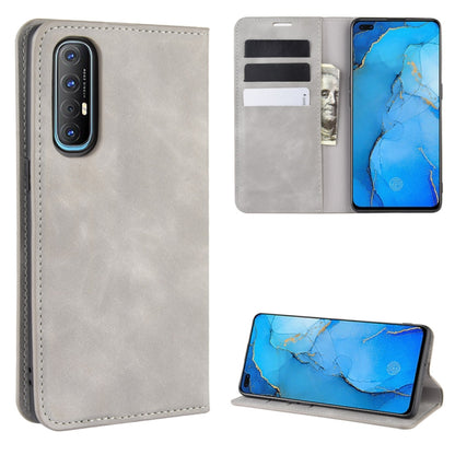 Leather wallet phone case with card slots, magnetic stand, light gray for smartphone