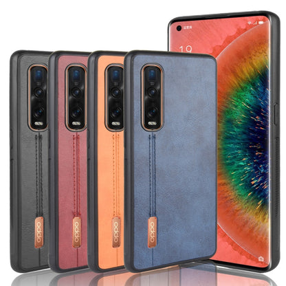 For Oppo Find X2 Pro Shockproof Sewing Cow Pattern Skin PC + PU + TPU Case, For OPPO Find X2 Pro