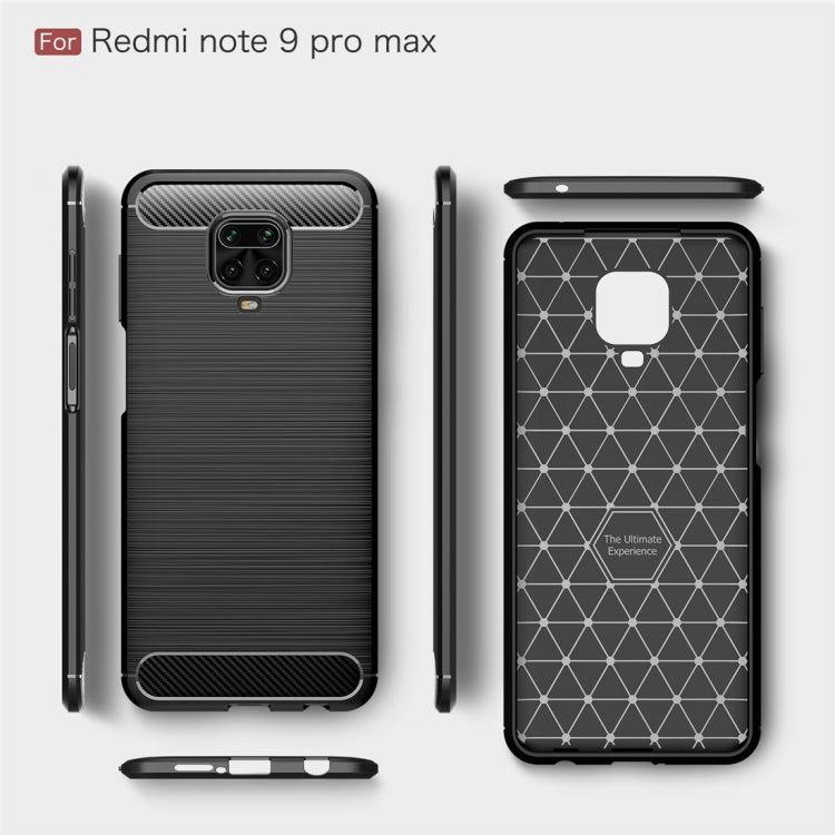 For Xiaomi Redmi Note 9 Pro Max Brushed Texture Carbon Fiber TPU Case, For Redmi Note 9 Pro Max
