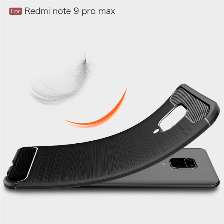 For Xiaomi Redmi Note 9 Pro Max Brushed Texture Carbon Fiber TPU Case, For Redmi Note 9 Pro Max