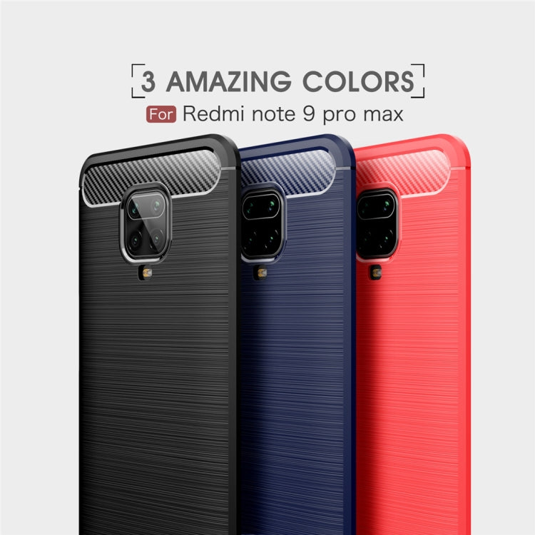 For Xiaomi Redmi Note 9 Pro Max Brushed Texture Carbon Fiber TPU Case, For Redmi Note 9 Pro Max