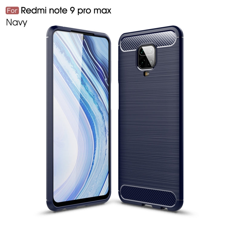 For Xiaomi Redmi Note 9 Pro Max Brushed Texture Carbon Fiber TPU Case, For Redmi Note 9 Pro Max