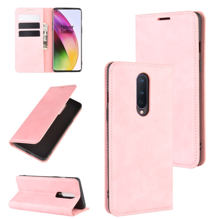 Pink leather folio phone case with card slots and magnetic stand