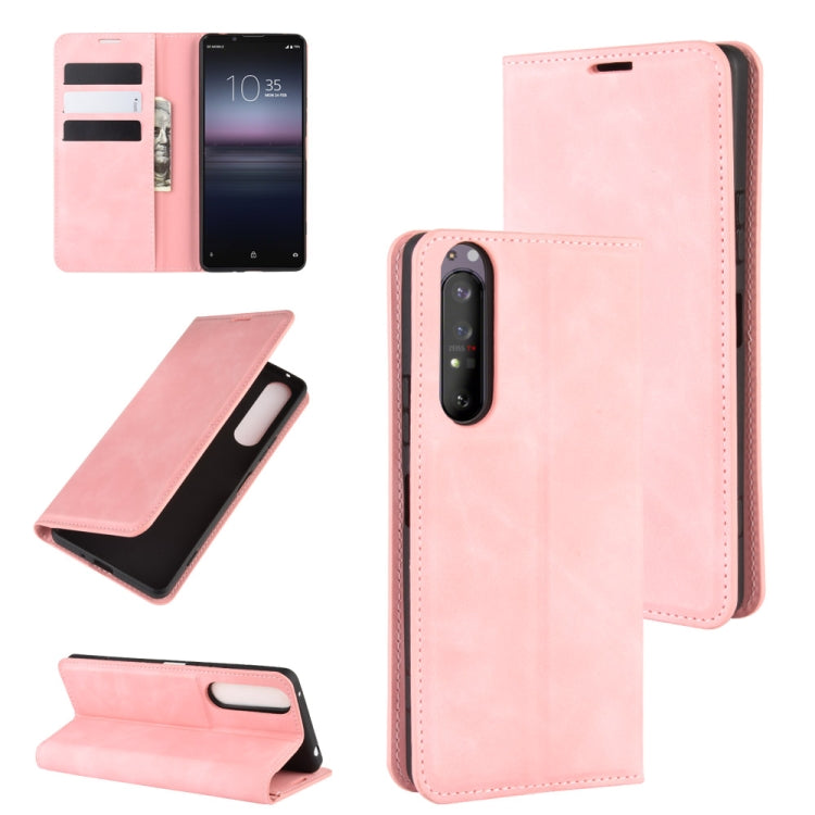Pink magnetic leather phone wallet case with card slots and fold stand