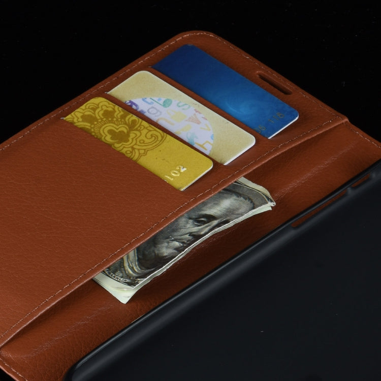 For Sony Xperia 10 II Litchi Texture Horizontal Flip Protective Case with Holder & Card Slots & Wallet