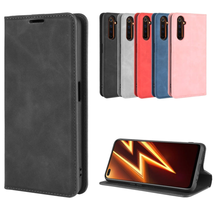 Dark gray leather wallet phone case with card slots and magnetic stand