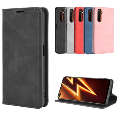 Dark gray leather wallet phone case with card slots and magnetic stand
