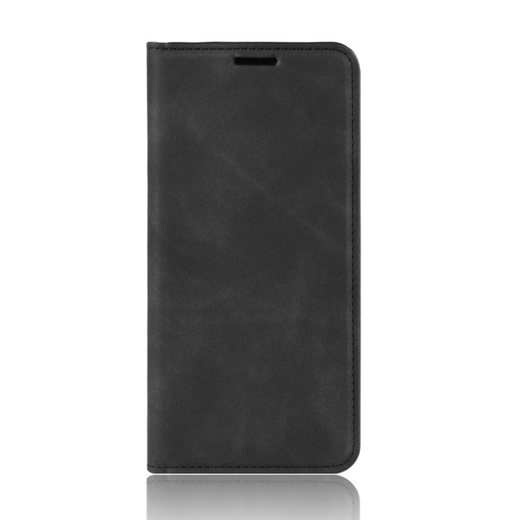 Black leather wallet phone case with top cutout for speaker and ports