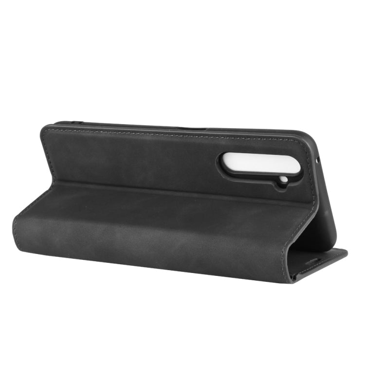 Black leather wallet phone case with stand fold and camera cutout