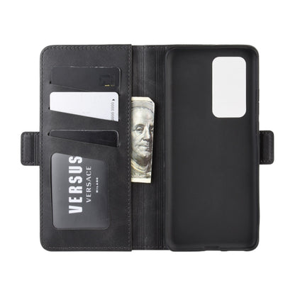 Leather flip case interior view with card slots and phone cover for Huawei P40 Pro+