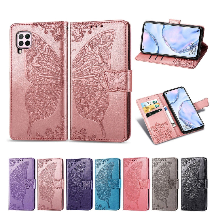Butterfly-embossed flip leather phone cases in multiple colors, card slots