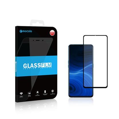 Tempered glass screen protector kit with retail box and full-coverage film for phone