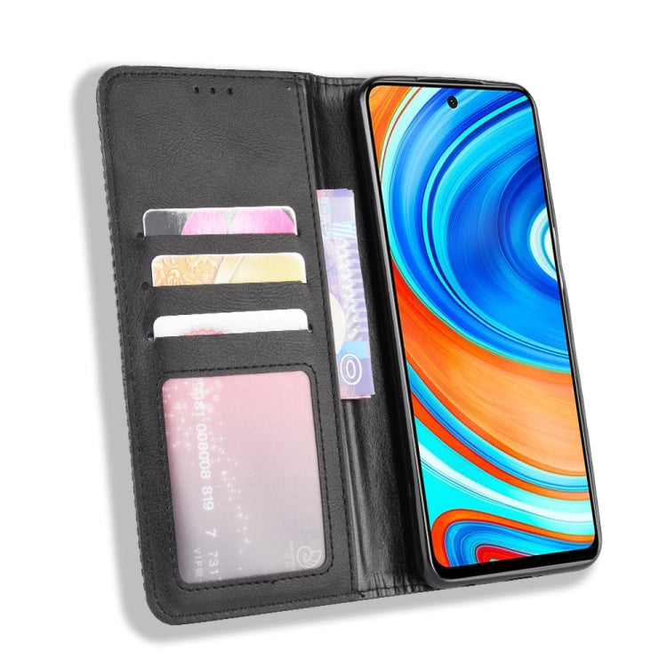 Magnetic flip wallet case open with card slots; phone screen visible