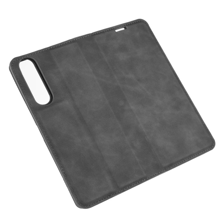 Leather back cover case with camera cutout and dark finish, for Xiaomi Redmi K30 Pro