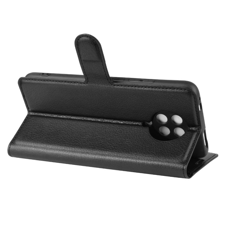 Flip stand phone case with folio cover and camera cutout in textured black