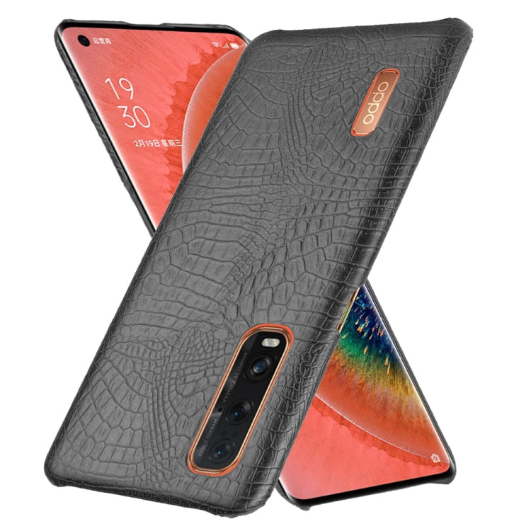 For Oppo Find X2 Pro Shockproof Crocodile Texture PC + PU Case, For OPPO Find X2 Pro