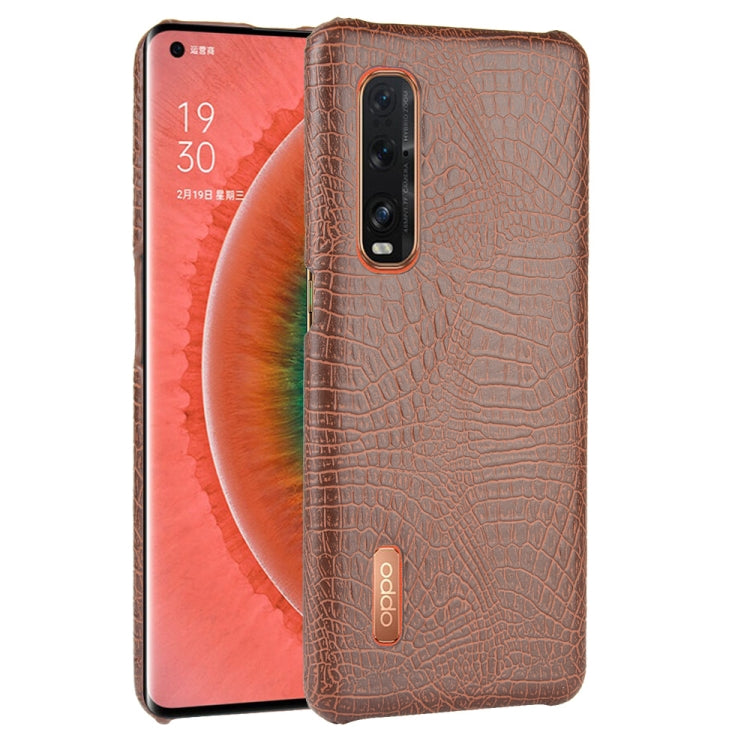 For Oppo Find X2 Pro Shockproof Crocodile Texture PC + PU Case, For OPPO Find X2 Pro
