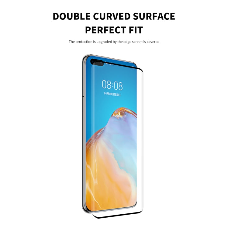 Curved tempered glass screen protector for Huawei P40 Pro on-screen fit