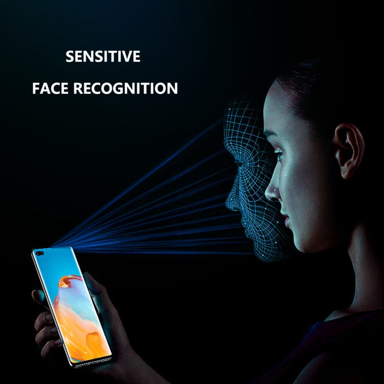 Curved tempered glass screen protector for Huawei P40 Pro on a smartphone