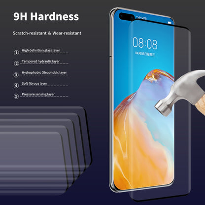 Curved tempered glass screen protector for Huawei P40 Pro with layered construction