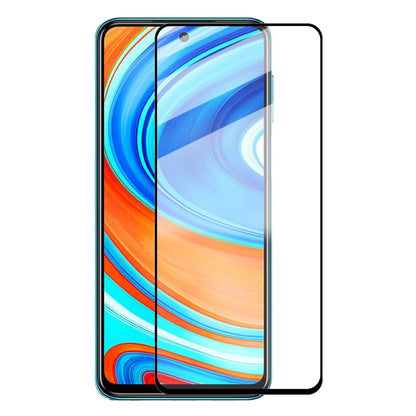 Tempered glass screen protector installed on phone front, full coverage over display