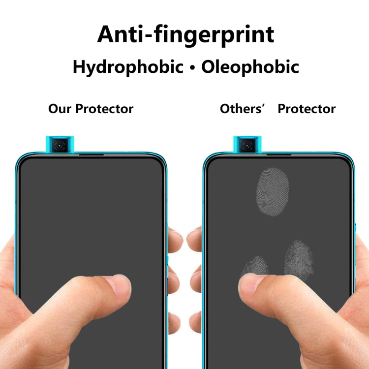 Hydrophobic, oleophobic tempered glass screen protector for anti-fingerprint protection