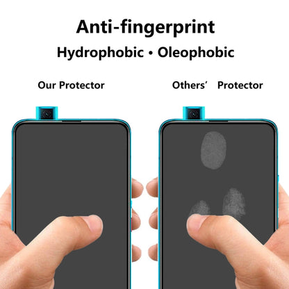 Hydrophobic, oleophobic tempered glass screen protector for anti-fingerprint protection