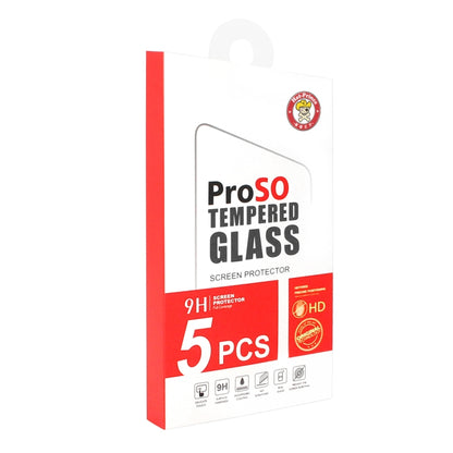 Proso tempered glass screen protector 5 pcs retail box packaging